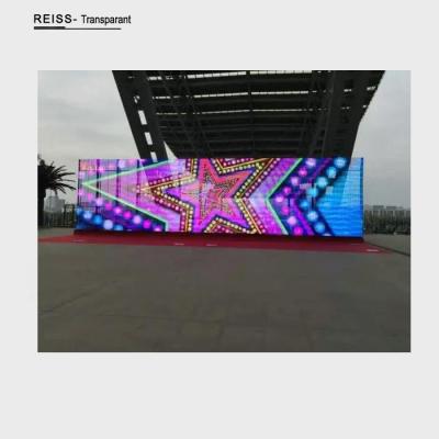 China SMD Transparent Glass LED Display , Transparent LED Wall Customized Size for sale