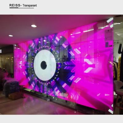 China Ultra Low Decay Transparent Glass LED Screen Low Power Consumption for sale