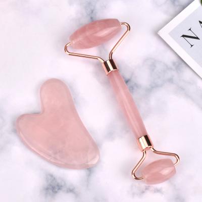 China Best selling comfortable ware gua sha scraping rose quartz roller for sale