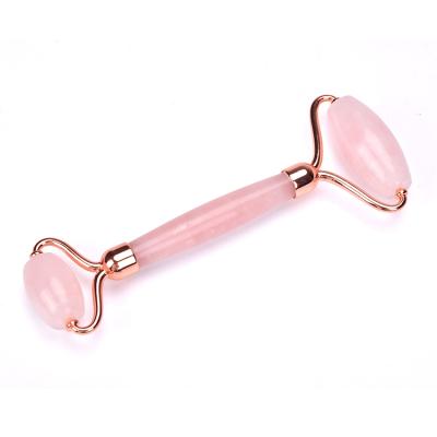 China Hot Selling Private Label Jade Roller Rose Quartz Pink Jade Roller Gua Sha Set Rose Quartz Roller With Body OEM Box for sale