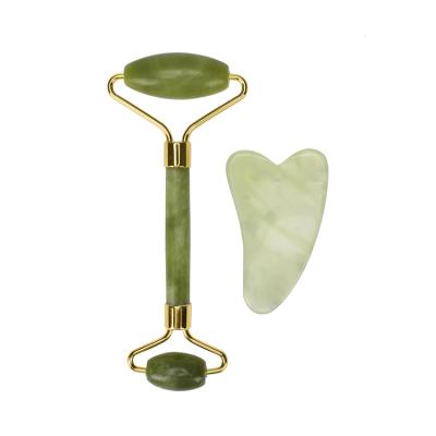 China Low Price Natural Chinese Traditional Jade Roller Gua Sha Body Massager for sale