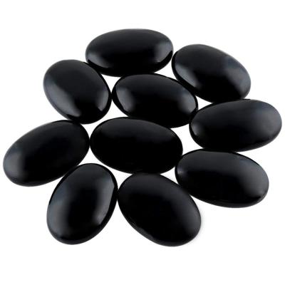 China Hot stone body black spa energy massage set, natural guasha massage stones for full body for sale