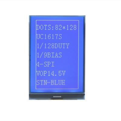 China Water Meter / Thermostat / Other Meters High Bright Blue Film Led Dot Matrix 3.34 Inch 82*128 Dot Matrix Led Display for sale