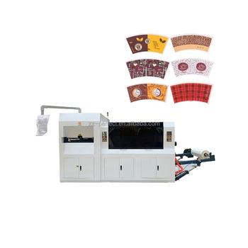 China Hotels Flexo Coffee Tea Fan Paper Cup Digital Printing And Die Cutting Machine for sale