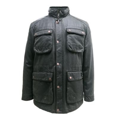 China Mens Breathable Cotton Waxed Retro Motorcycles Waterproof Jackets Large Fabric Pockets Tooling Jacket for sale