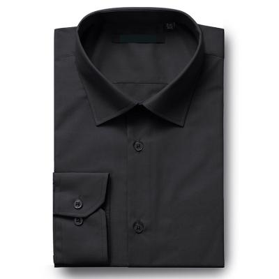 China Anti-pilling Men's Classic Fit Solid Dress Shirt Long Sleeve Diffusion Collar for sale