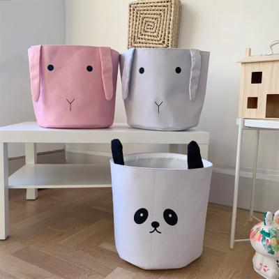 China Best Viable Selling Durable Home Use Baby Folding Canvas Storage Blanket Basket for sale