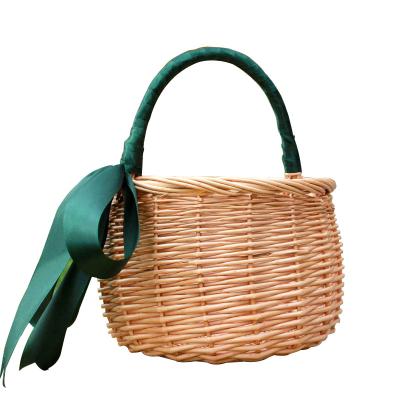 China Viable Size Custom Size Wicker Baskets Competitive Price Bamboo Oval Bamboo Wicker Baskets For Flowers for sale