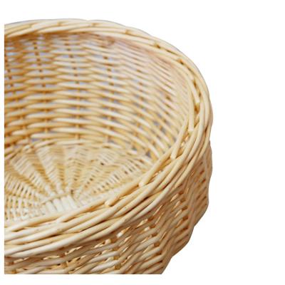 China Sustainable affordable oval wicker basket with chalk board bamboo oval bamboo bread basket supplier for sale