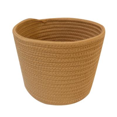 China Sustainable Round Cotton Rope Basket Storage Basket Extra Large Storage Baskets Cotton Rope for sale