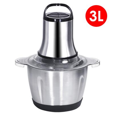 China Household Food Chopper Stainless Steel Housing Material 2-Speed ​​Food Processor Blender Cleaver 3L for sale