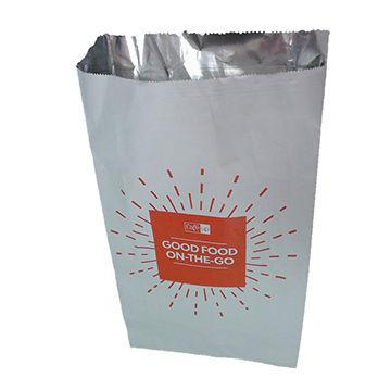 China Disposable AUSTRALIA BARBECUE CHICKEN FOIL LINED PAPER BAGS FOIL BAG FOR CHICKEN for sale