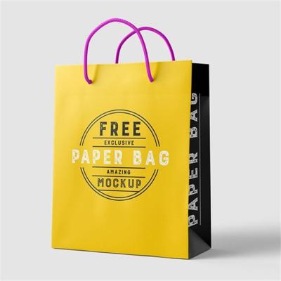 China Supplier Design Recyclable Eco Luxury Paper Shopping Bags With Brand Logo for sale