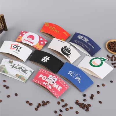 China Double wall 2021 new style retail paper cup jacket for coffee cup for hot drink for sale