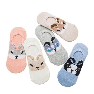 China Anti Slip Factory QUICK DRY QUICK DRY No Show Funny Cute Cartoon Happy Socks For Women Girl for sale