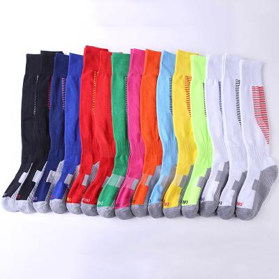 China Custom Antibacterial Knee High Ankle Support Sports Boots Antibacterial Design Long Heavy Cushion Football Socks for sale