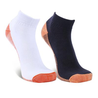 China Amazon Athletic Men's Copper Copper-Infused Cotton Ankle Copper Boots Cushioned Socks for sale