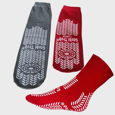 China Adult Women Custom Disposable Antibacterial Antibacterial Loose Cuff Non Slip Breathable Cuff Hospital Sock for sale