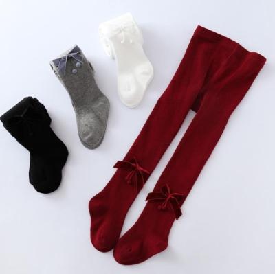 China Autumn Cotton Tie Baby Pantyhose Elastic Viable Spring Romper 2020 Baby Socks for sale