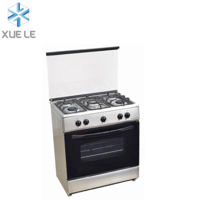 China Stainless Steel 5 Burner Free Standing Gas Cooker Cooking Range Pizza Oven for sale