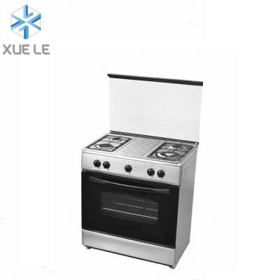 China Stainless Steel 4 Burners Free Standing Gas Oven Cooking Range Pizza Oven for sale