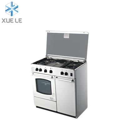 China Convection Glass Cover & Stainless Steel 4 Burner 1 Position Hot Plate & Stainless Steel Free Gas Oven Range for sale