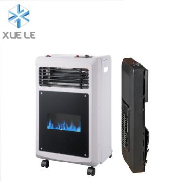 China Backrest Blue Flame Outdoor Gas Heater With Fan for sale