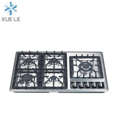 China Stainless Steel 5 Burner Gas Stove Gas Cooer Gas Hobs for sale