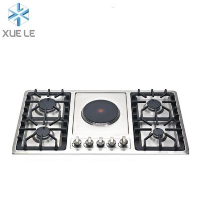 China Stainless Steel 5 Burner Gas Stove Gas Cooker Gas Hobs for sale