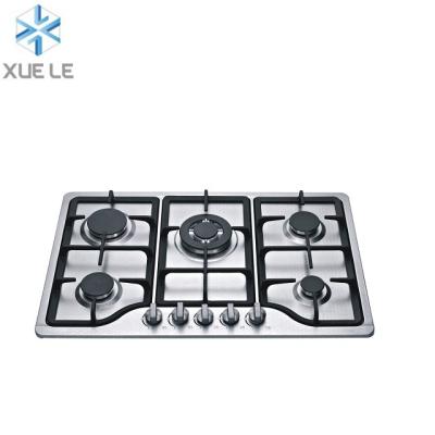 China 5 Burner Stainless Steel Gas Hob Gas Cooker Gas Stove for sale