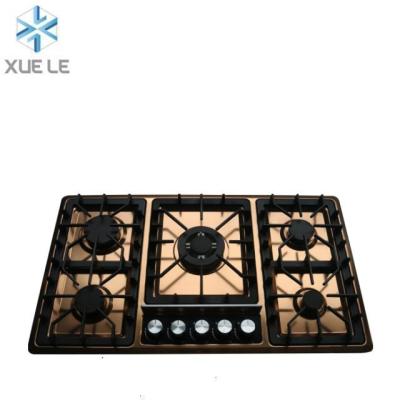 China Stainless Steel Middle East Market 5 Burner Gas Stove Gas Cooker Gas Hob for sale