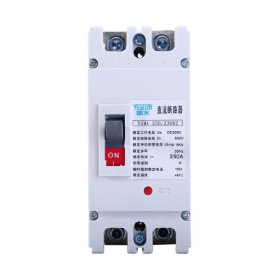 China 2P Mccb DC Mccb 500Voltage 125A 200A 250A DC Cast Case Circuit Breaker For 20KA Solar System for sale