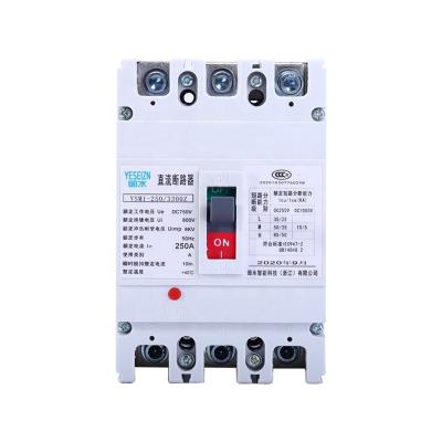 China 750V DC Mccb 125A 250A 3Pole DC Circuit Breaker Solar Photovoltaic DC Mccb 20KA for sale