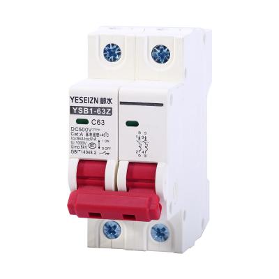 China DC MCB 500V DC 2P 10A 16A 32A 63A Household Use DC Miniature Circuit Breaker 4.5KA for sale