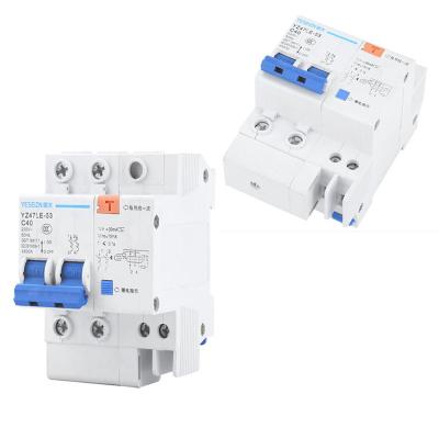 China Home Using Air Leakage Circuit Breaker Protection 1P 2poles 3P 4P Mini Switch 63A YZ47LE-63 for sale