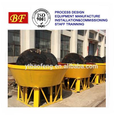 China Popular in Sudan! 1200A wet pan mill, gold ore grinding wet pan mills, stone gold mill machine depends for sale