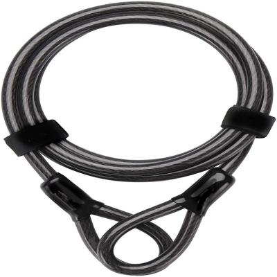 China Deluxe works well for locking 2nd bike with other cable lock bike steel cable, 12mm thick heavy duty safety vinyl coated flexible steel for sale