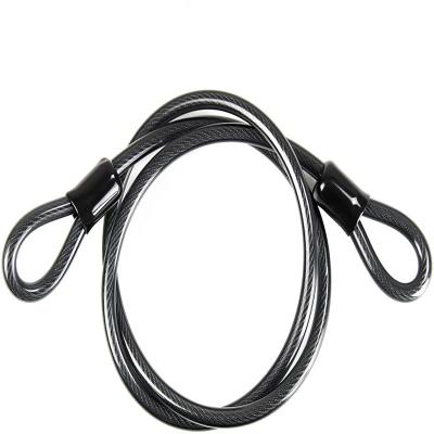 China Luxury Bicycle Lock Cable 10mm (0.39 Inch) Safety Recycling Heavy Duty Cable With Sealed Ends 1.2m (4FT) for sale