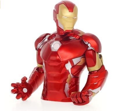 China Promotional Gift Iron Man Bust Coin Bank Coin Bank Plastic Coin Bank Cool Decorative PVC for sale