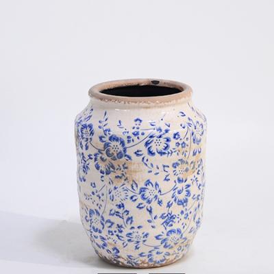 China Living room modern creative floral decoration simple ceramic flower pot for sale