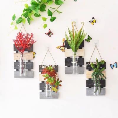 China Modern Living Room Wall Mounted Hydroponic Glass Pendant Creative Christmas Restaurant Vase Bedroom Glass Ornaments for sale