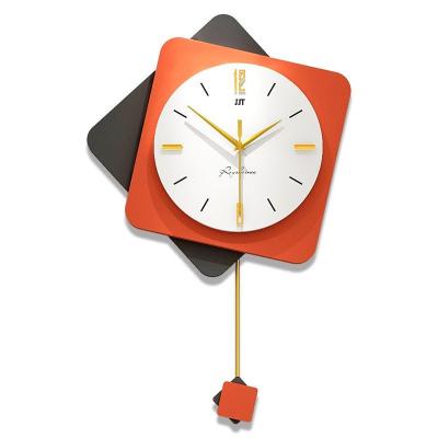 China Density Simple Modern Decorative Fashionable Board Personality Square Home Clock LUMINOVA Wall Clock for sale