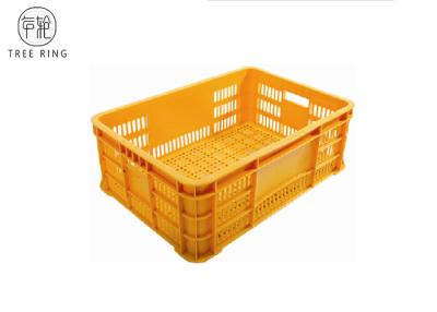 China Ventilated No Collapsible Plastic Crate , Food Grade Stacking Confectionery Tray for sale