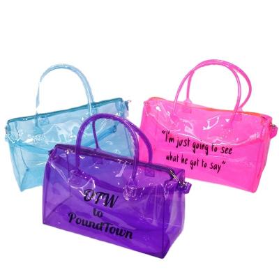 China Waterproof Duffel Bag 2022 Outdoor Transparent Jelly Newly Designed Waterproof Yoga One Night Bag Overnight Tote Bag for sale