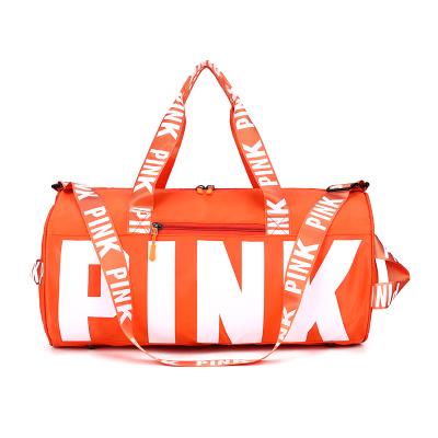 China 2022 Wholesale Yoga Pink Fashion Gym Duffel Bag Travel Dry And Wet Separate Waterproof Bag for sale