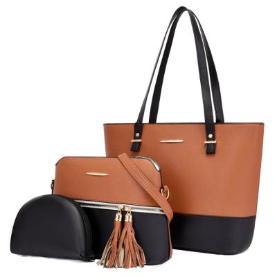 China 2021 New Trendy Fashion Ladies Bags Set Shoulder Bag Cross 3pcs - Body Bag Purse Women Handbags Set for sale