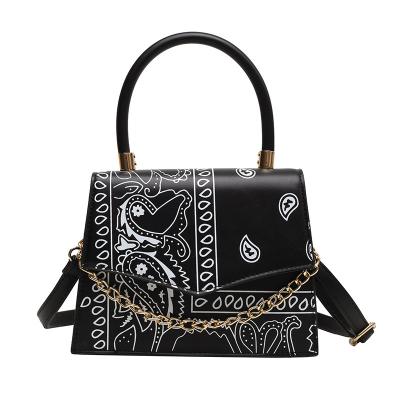 China Daily Women Shoulder Bandana Ladies Colorful Cross - Body Handbags Lady Made In China Paisley Printing Handbag for sale