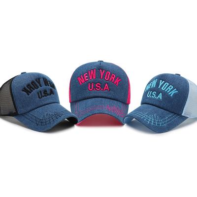 China New York Foam Trucker Hat 5 Panel Baseball JOINT Best Selling Gorras Mesh Custom Trucker Hat Embroidery Logo for sale