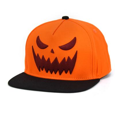 China European and American style 5 panel pumpkin christmas hat embroidery wholesale custom snapback funny hat kids hats for sale