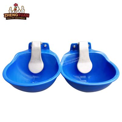 China Cattle Drink water Automatic Cow Cattle Water Drinking Bowl for Horse Blue Lightweight Plastic Animal Drinker Eco Friendly Potable for sale